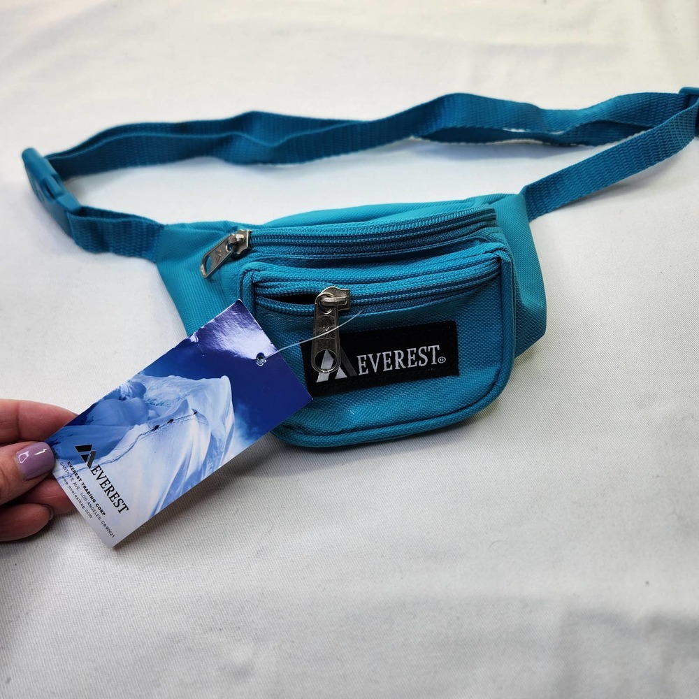 Everest Signature Waist  Mini Fanny Pack Belt Bag Adjustable Strap Turquoise NWT